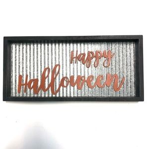 NWT Sixtrees Happy Halloween Wood Tin Sign